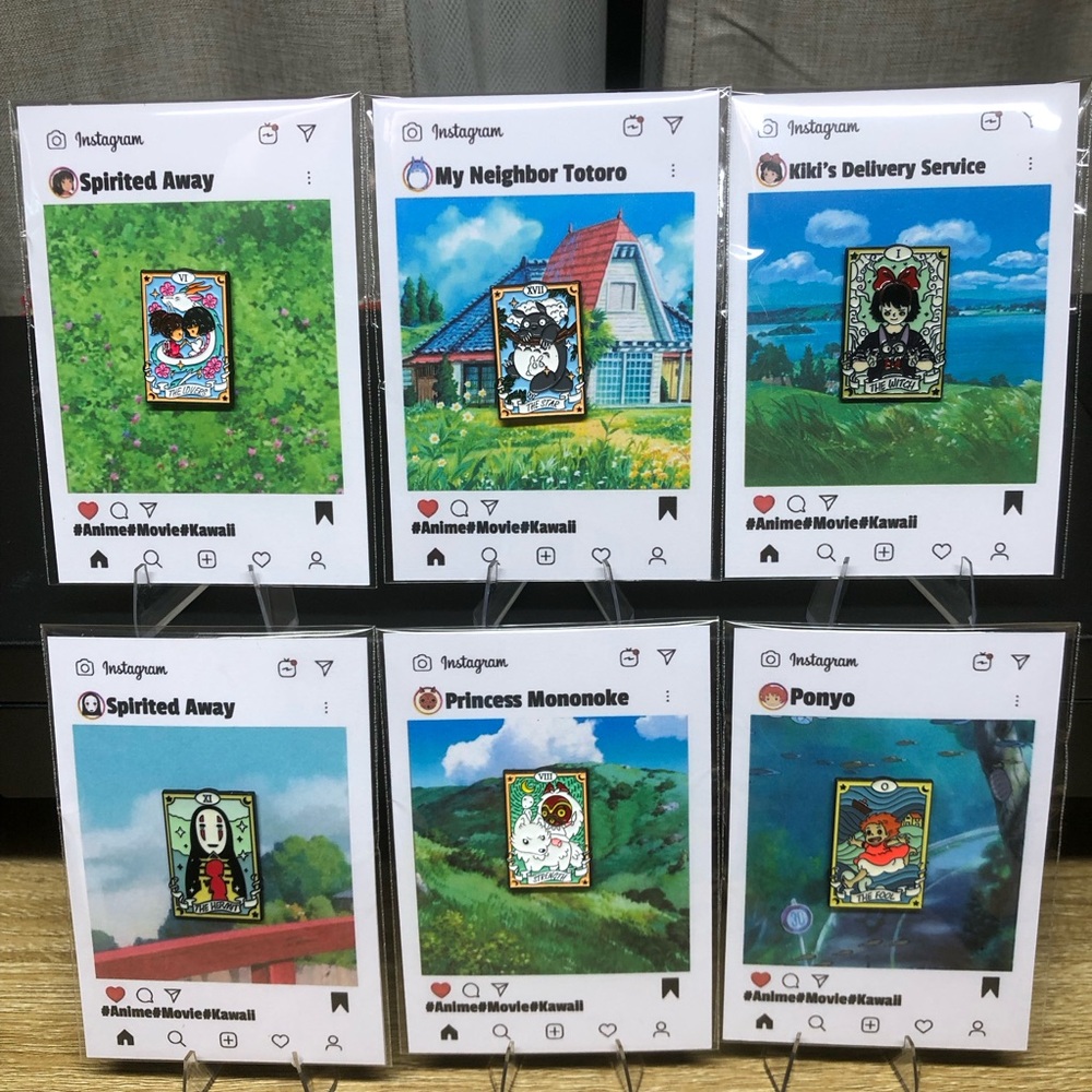 Studio Ghibli Pin Set Of 6 Anime Kawaii Brooch Fashion Lapel Badge Jewelry Gift